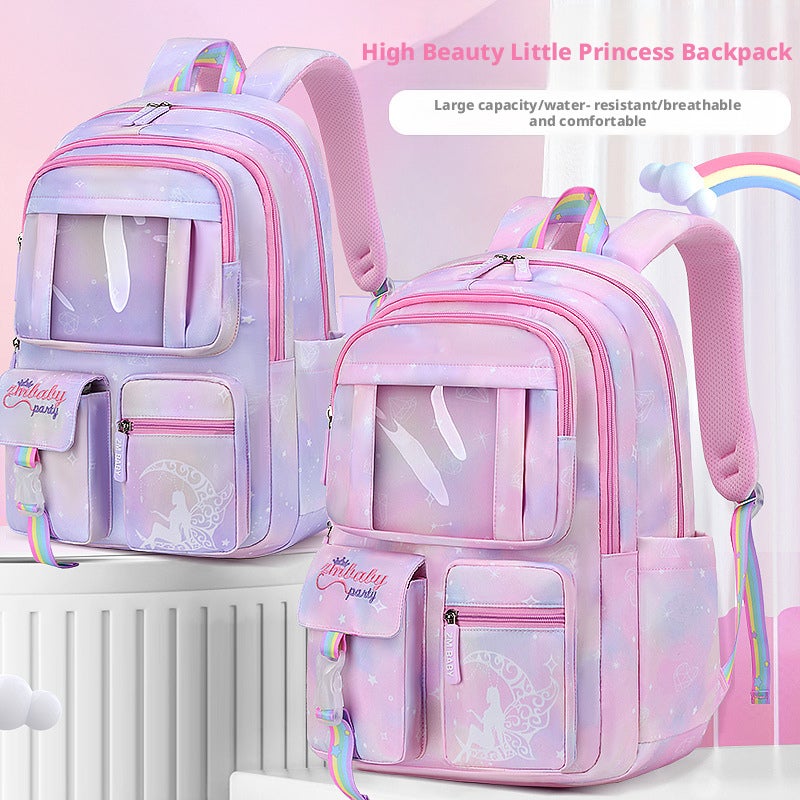 Cartoon Cute Kids Backpack, Lightweight Large Capacity, for Girls Grades 1-6-9 - Image 1