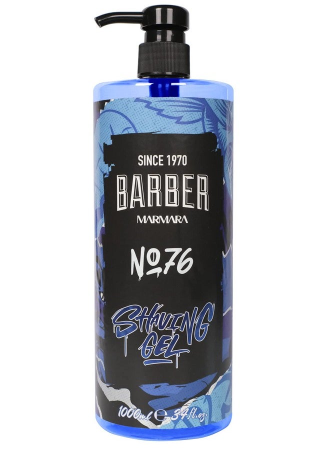 barber marmara Men'S Shaving Gel No. 76 Men'S Shaving Gel Transparent 1000 Ml Shaving Gel Men Precise Shaving Of Beard Contours Does Not Foam Cools The Skin With Pump Dispenser  - Image 1