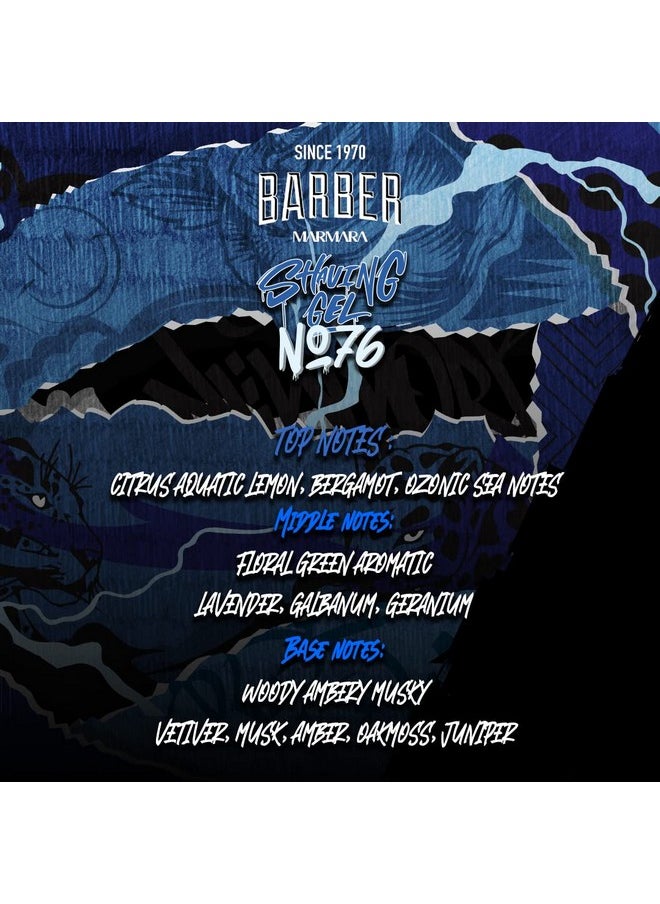 barber marmara Men'S Shaving Gel No. 76 Men'S Shaving Gel Transparent 1000 Ml Shaving Gel Men Precise Shaving Of Beard Contours Does Not Foam Cools The Skin With Pump Dispenser  - Image 3