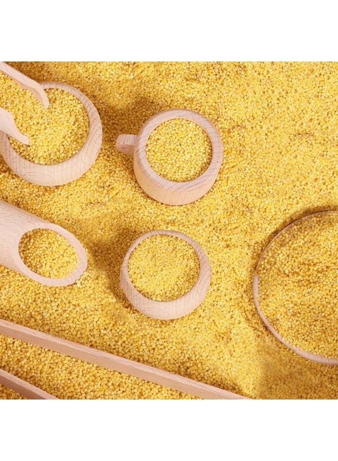 Yowlieu 10 Pcs Wooden Sensory Bin Tools for Toddlers & Preschool Children, Montessori Sensory Wooden Toys Fine Motor Learning Pretend Play Sensory Tools for Kids - Image 3