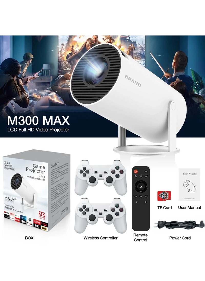 shopi.ae - M300 MAX Retro Game Console - Android 11 Portable 3D Game Projector with Two Handles - Image 1