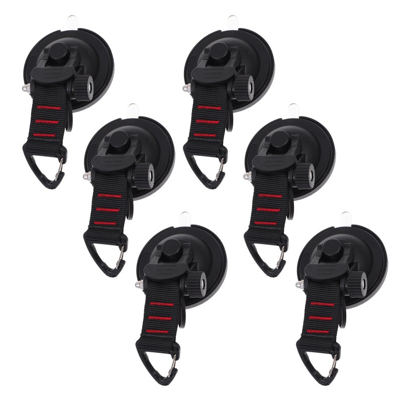 6pcs Heavy Duty Cups With Rotating Hooks Strong Anchor For Car Awning Rv Boat Window Camping Tarp Tie Down - Image 2