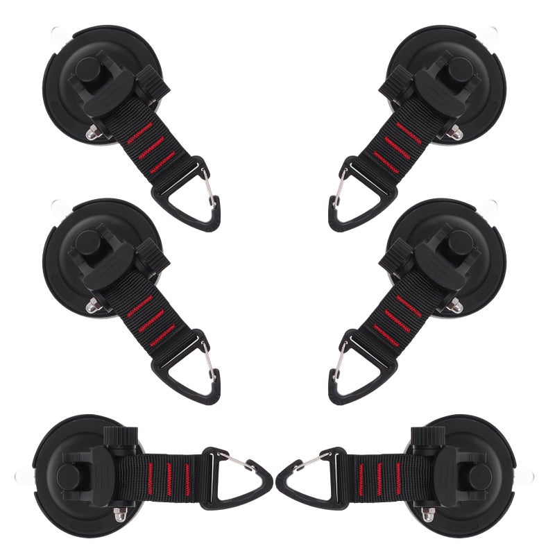 6pcs Heavy Duty Cups With Rotating Hooks Strong Anchor For Car Awning Rv Boat Window Camping Tarp Tie Down - Image 3