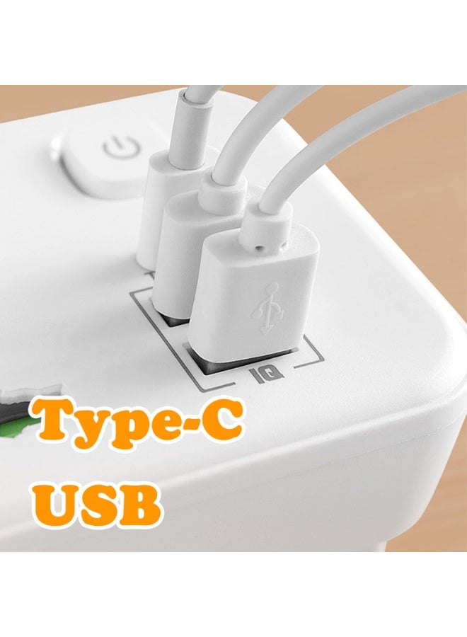 سانموجيد مقبس تمديد المقبس، مقبس مزدوج مع USB، محول قابس مع ضوء ليلي، موسع المقبس، ملحقات المقبس للمنزل والمكتب - Image 5