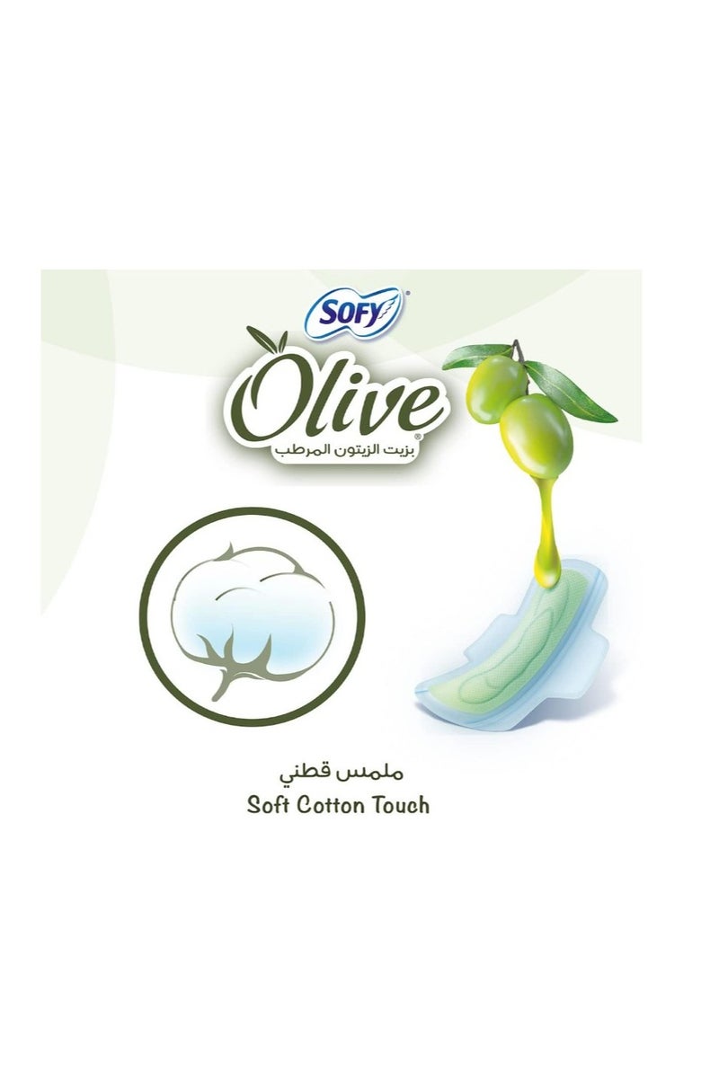 SOFY Olive Sanitary Pads With Wings, Slim, Large 29 cm, Pack of 56 Pads - Image 4