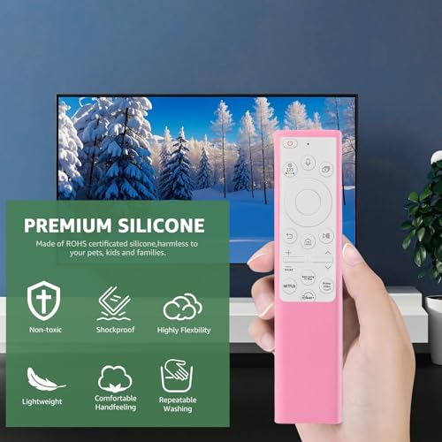 Climberer [3Pack] Climberer Case for Samsung TV Remote Cover BN59-01357/01385/01265A - Anti-Slip Solar Cell Remote Protector (Green+Blue+Pink) (Fluorescent Green/Blue/Pink) Glow-in-Dark - Image 5