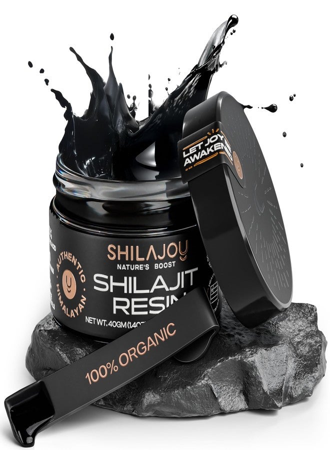 SHILAJOY راتنج شيلاجيت العضوي من SHILAJOY للرجال والنساء - درجة ذهبية نقية من جبال الهيمالايا مع أكثر من 75% من حمض الفولفيك وأكثر من 85 من المعادن النادرة، تم اختباره في مختبرات أمريكية، يعزز الطاقة ويدعم المناعة (40 جم - 80 حصة) - Image 1