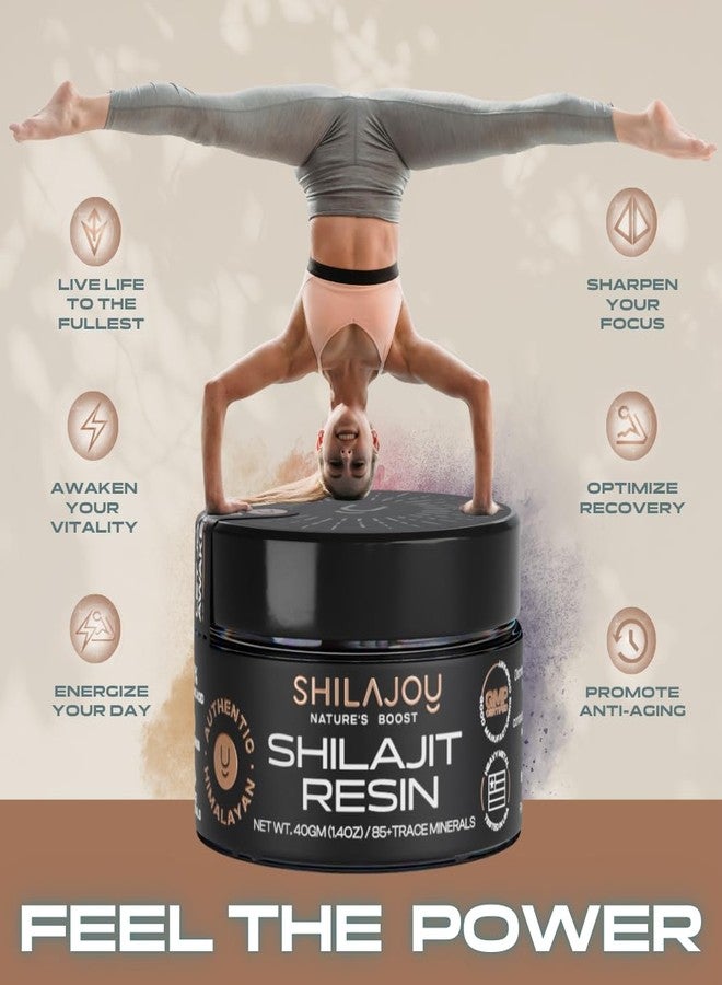 SHILAJOY راتنج شيلاجيت العضوي من SHILAJOY للرجال والنساء - درجة ذهبية نقية من جبال الهيمالايا مع أكثر من 75% من حمض الفولفيك وأكثر من 85 من المعادن النادرة، تم اختباره في مختبرات أمريكية، يعزز الطاقة ويدعم المناعة (40 جم - 80 حصة) - Image 4