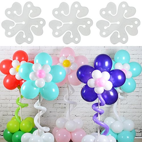 baotongle 50 pcs Portable Flower Shape Balloon Clips Holder for Wedding Event Decorations Birthday Party Supplies - Image 5