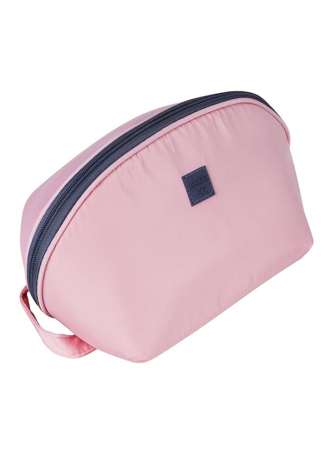 KROYWEN Women Travel Bra Underwear Lingerie Organizer, Cosmetic Makeup Toiletry Bag with Multi-Pockets, Waterproof Cube Large Capacity Bag (Pink) - Image 1