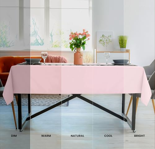 Utopia Kitchen 2 Pack 6 Foot Rectangle Table Cloth [60x102 Inches, Pink] Stain and Wrinkle Resistant Tablecloth Washable Polyester Cover for Dining, Buffet Parties, Picnic and Weddings - Image 5