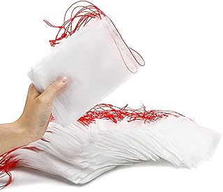 ENPOINT ENPOINT Fruit Protection Bags, Garden Netting Bags 100 Pack 4x6 Inch Nylon Net Barrier Bag with Drawstring for  - Image 1