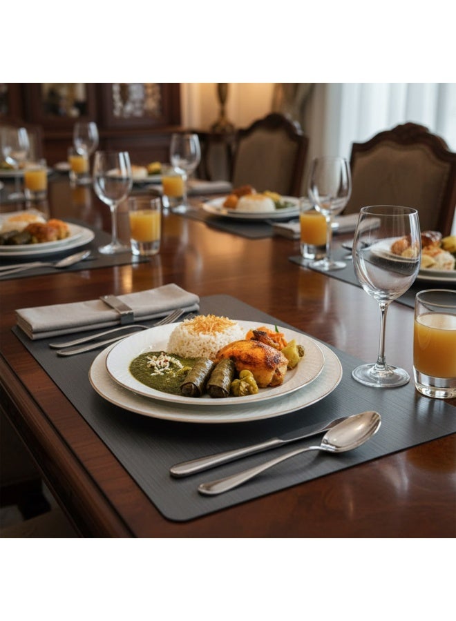 12-Piece Luxury Table Mat Set - Flexible Plastic Placemats - Image 3