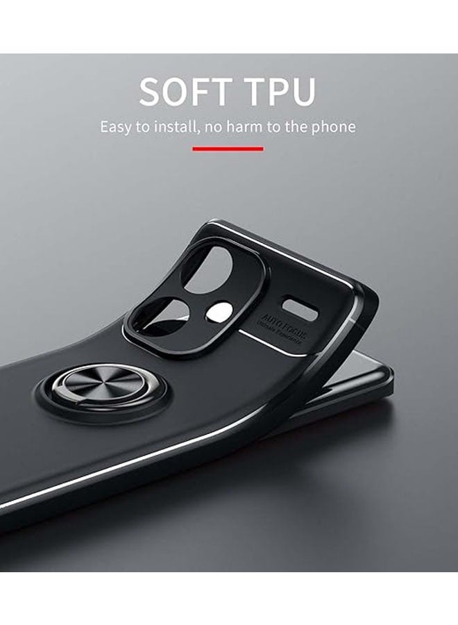 عام حافظة هاتف Xiaomi Redmi Note 13 Pro Plus 5G (Pro+), حافظة سيليكونية واقية من الـTPU مع حلقة دوارة بزاوية 360 درجة، توفر حماية ضد الصدمات وتصميم مرن وناعم - Image 5