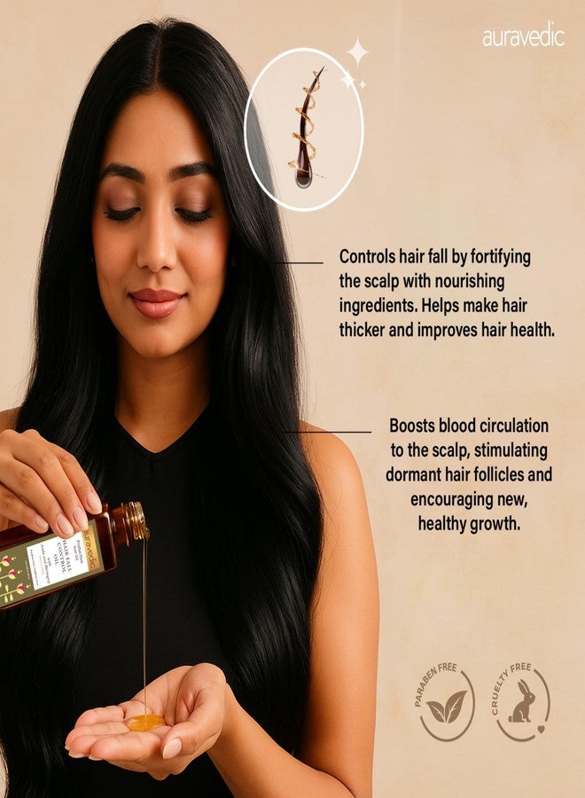 Auravedic Bhringaraj Hair Oil For Hair Fall Control Oil with Amla Mahabhringraj Oil For Hair Growth Serum For Scalp 100 ML Ayurvedic Hairoil - Image 5
