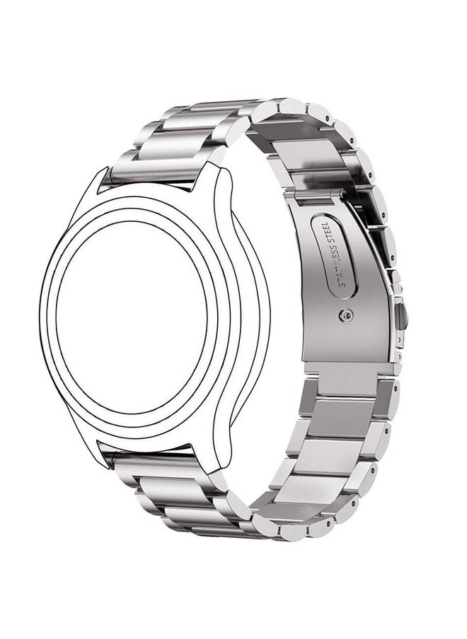 ACM ACM Watch Strap Stainless Steel Metal 22mm compatible with Fossil Gen 5 Carlyle Smartwatch Belt Luxury Metallic Silver  - Image 2