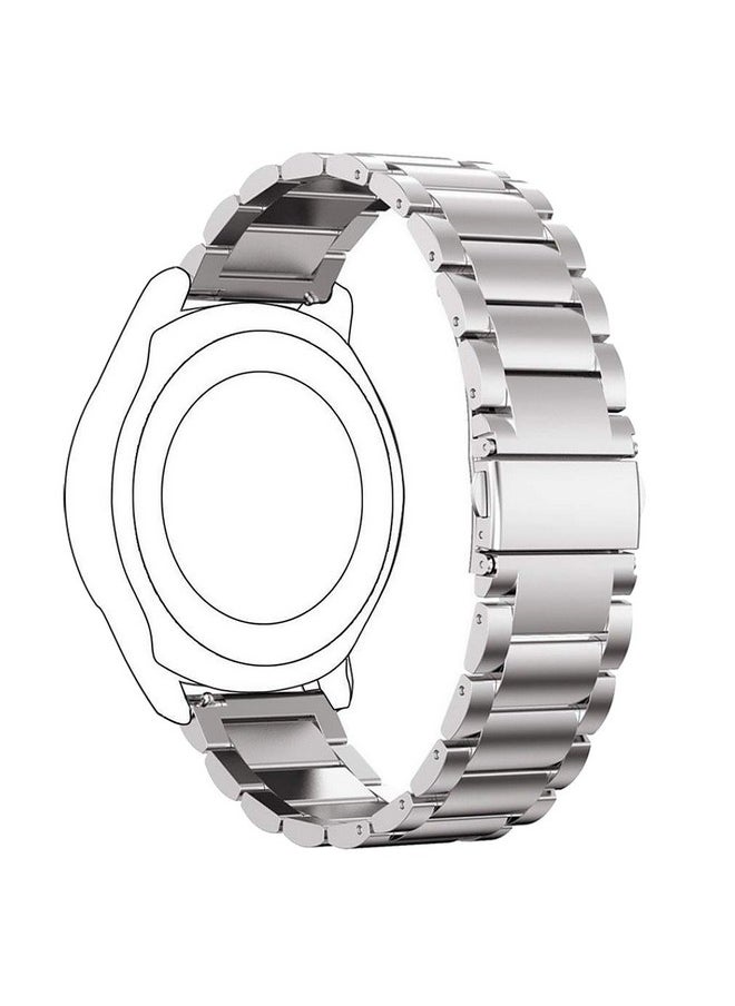 ACM ACM Watch Strap Stainless Steel Metal 22mm compatible with Fossil Gen 5 Carlyle Smartwatch Belt Luxury Metallic Silver  - Image 3