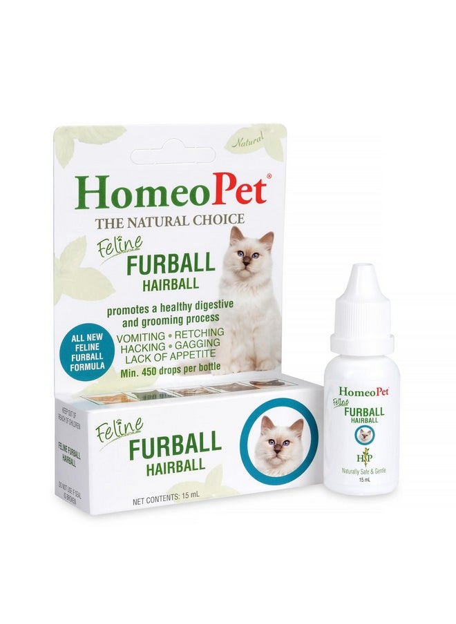 HomeoPet - Feline Furball, Safe And Natural Hairball Medicine For Cats, Natural Pet Medicine, 15 Milliliters - Image 1