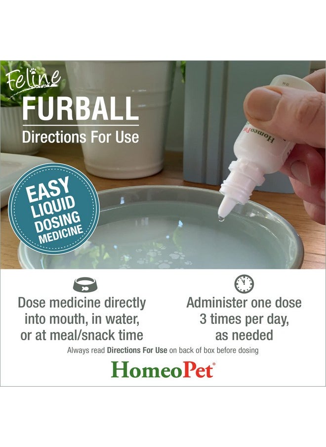 HomeoPet - Feline Furball, Safe And Natural Hairball Medicine For Cats, Natural Pet Medicine, 15 Milliliters - Image 1
