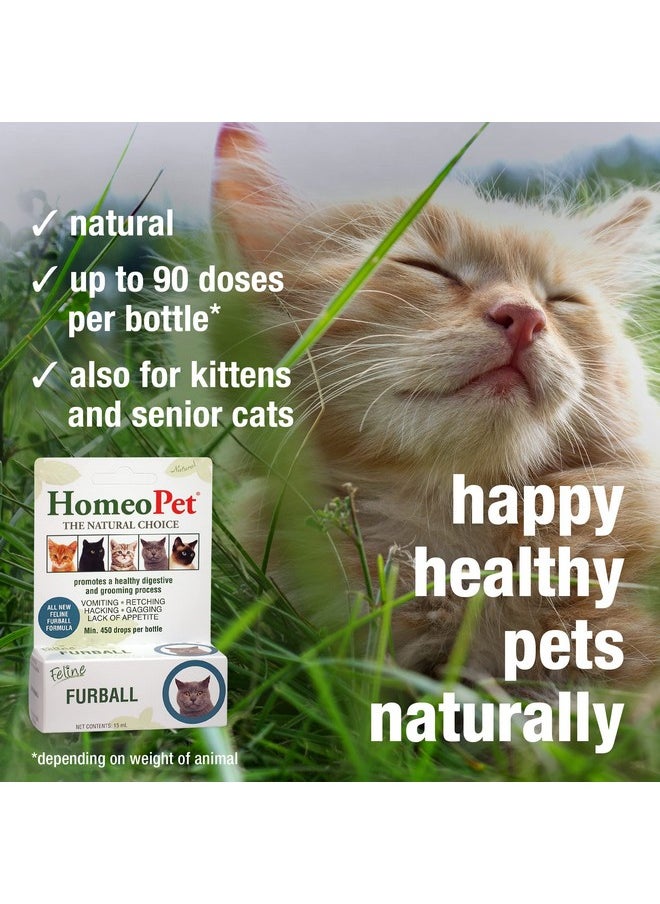HomeoPet - Feline Furball, Safe And Natural Hairball Medicine For Cats, Natural Pet Medicine, 15 Milliliters - Image 1