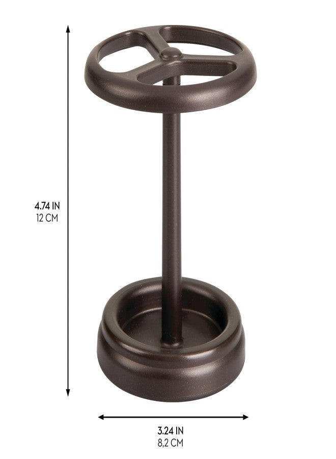 iDesign Toothbrush Holder for Bathroom - 3-Section Toothbrush Stand for Countertop, 2-Pack, Bronze - Image 3