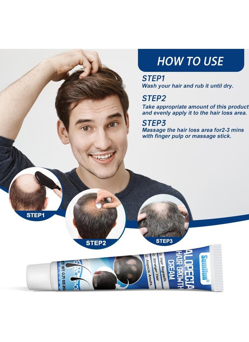 Sumifun - Hair Growth Cream, Dense Prevent Alopecia, Baldness, Hair Roots, Nourishing, Scalp Treatment, Hair Straighten, Shiny Conditioner - Image 1