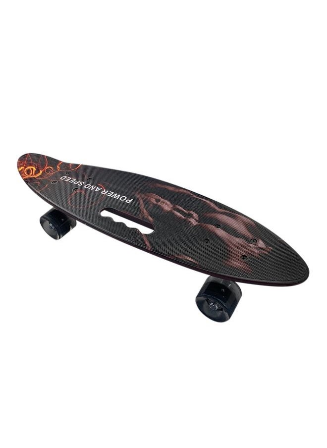 Skateboard with Deck Mini Cruiser LED Light Up Wheel, For Boys and Girls  - Image 1