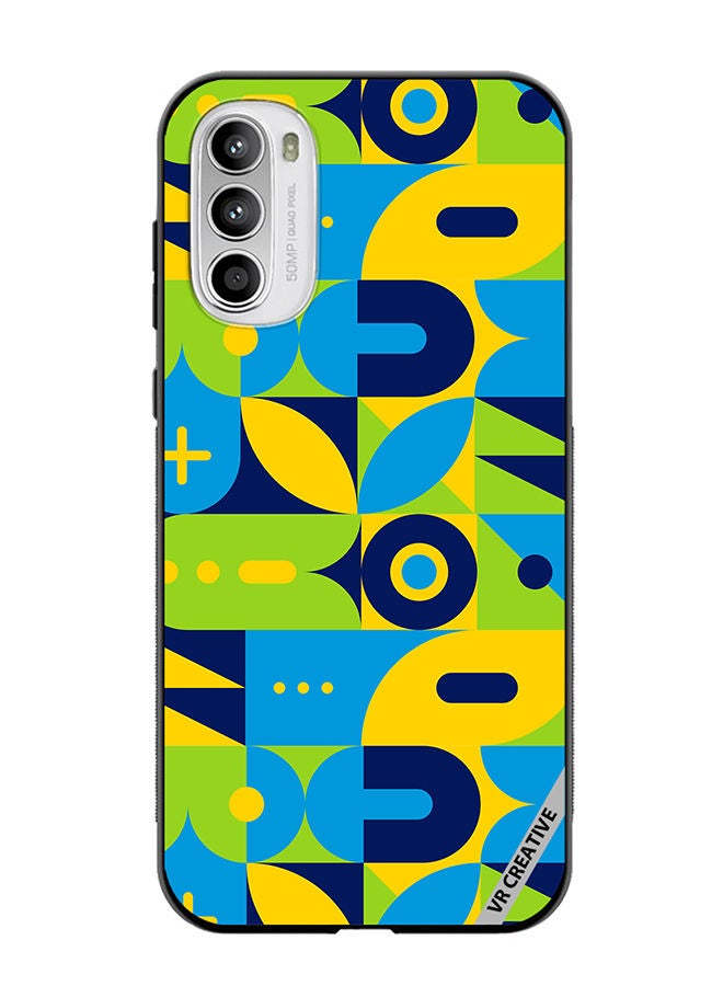 VR CREATIVE Protective Case Cover For Motorola Moto G82 Geometry Pattern Design Multicolour - Image 1