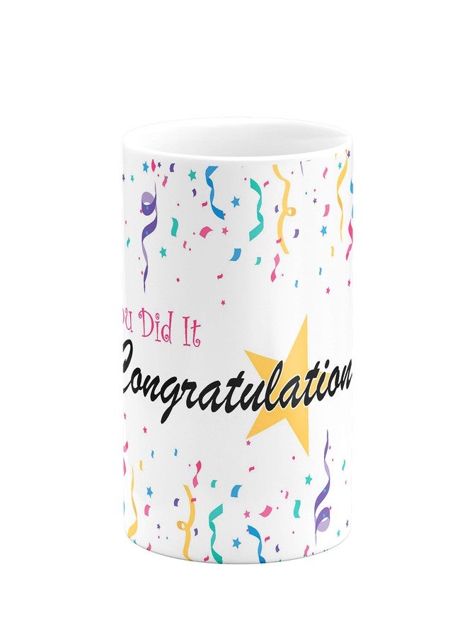 Visibee You Did It Congratulations FPM252 Printed on Ceramic White Coffee Mug - Image 2
