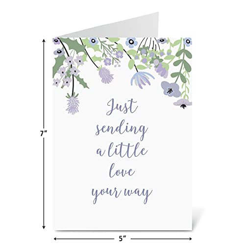 Current Caring Get Well Wishes Greeting Cards Value Pack - Set of 20, 10 Unique Designs, Large 5 x 7 Inch Cards, Sentiments Inside, Envelopes Included - Image 5