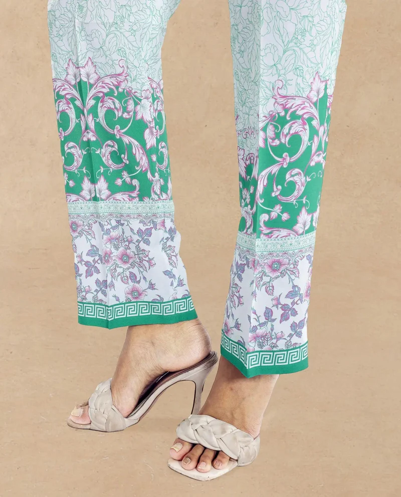 Rareism Women's Abstract Print Ankle-Length Trouser