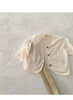 Generic Children's Air Conditioning Shirt, Baby Thin Anti Mosquito Cardigan Top, Baby Simple Western Style Sunscreen Jacket  - Image 1