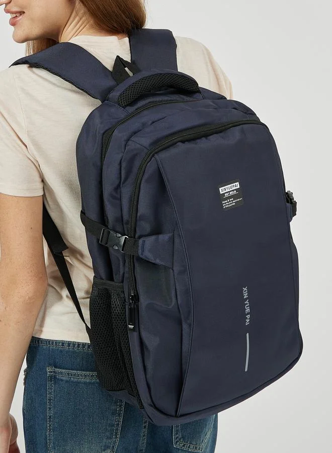 Patch Detail Backpack with Mesh Pockets