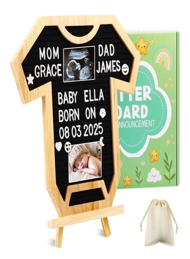 brekle Baby Onesie Shaped Felt Letter Board – A Pregnancy Must Haves New Mom Gifts Essential for Pregnancy Announcement Gifts for Pregnant Women and Baby Shower Gifts - Image 1