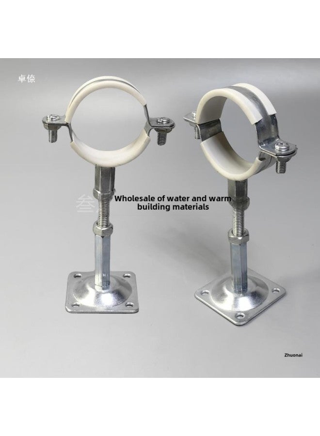 Pipe Clamp Universal Bracket Sliding Galvanized Pipe Clamp Fixing Adjustable Double Pipe Joint Pipe Clamp Pipe Clamp Buckle-Specification Model:160mm Pipe Clamp + Height 110-140mm  - Image 5