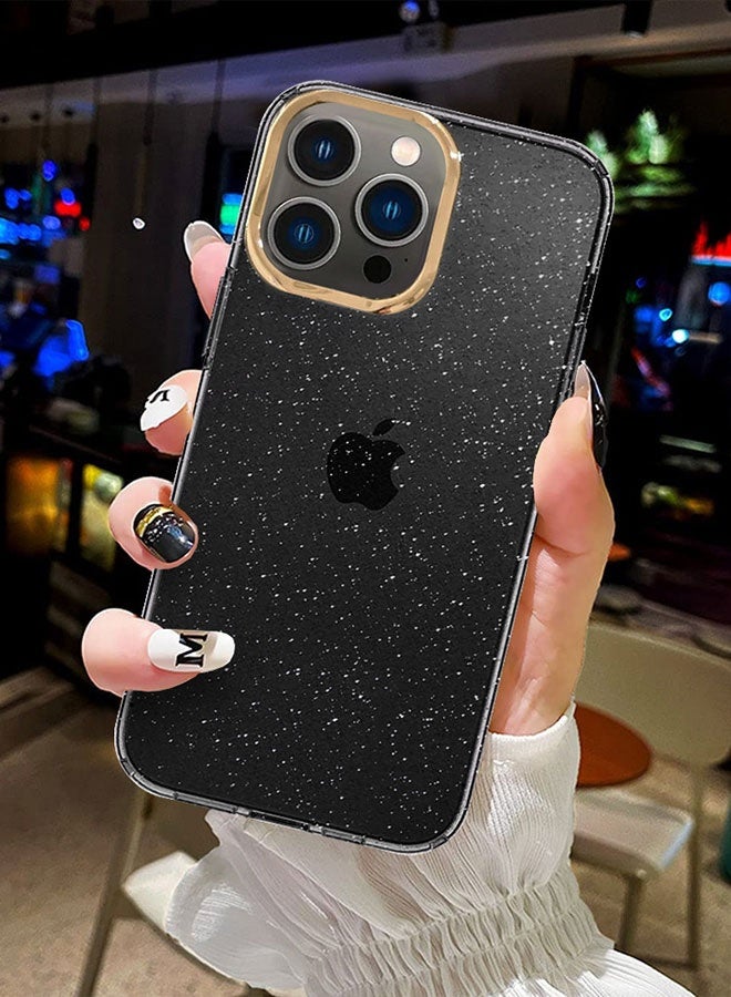 CATANES Hard TPU Glitter Case Cover for iPhone 13 Pro Max - Shockproof and Stylish Case Cover - Black - Image 5