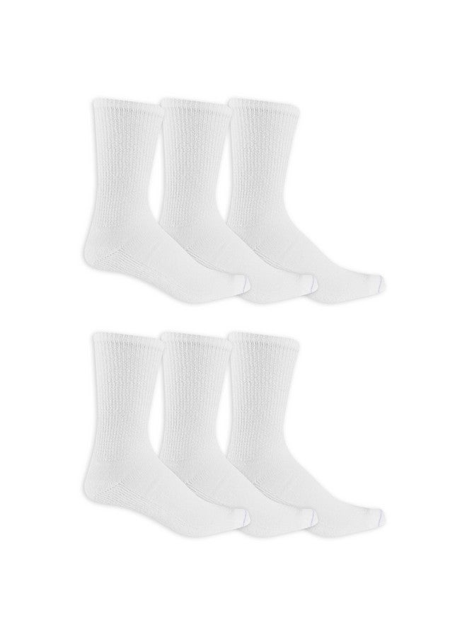 Dr. Scholl's Mens Diabetes & Circulator - 4 6 Pair Packs Non-binding Comfort And Moisture Management Sock, White, 7-12 US - Image 1