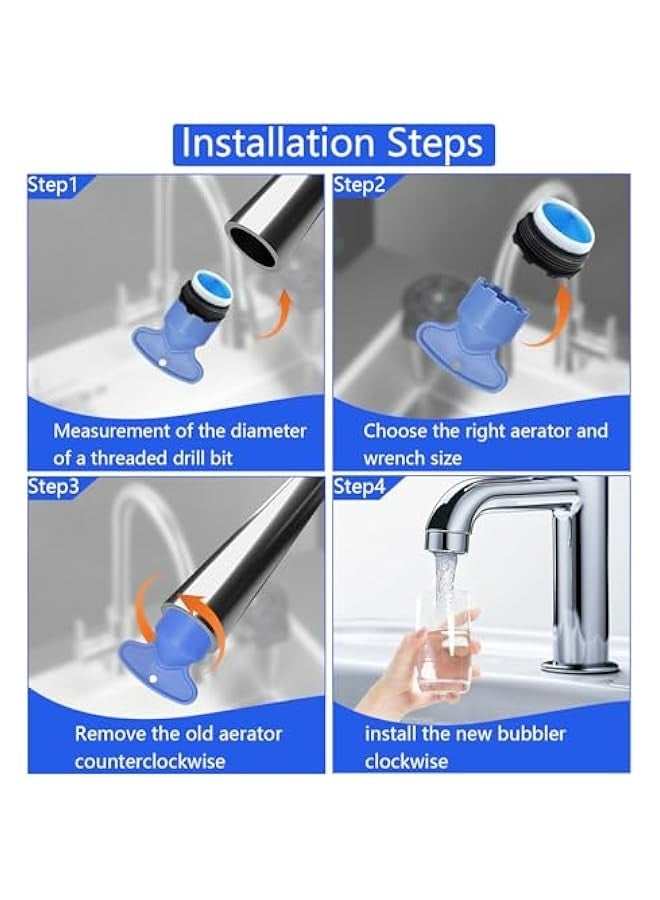 مجموعة مفاتيح حنفية للصنابير مهواة بلاستيكية مصفاة M16.5/M18.5/M21.5/M22/M24 من تينالوسي - Image 3