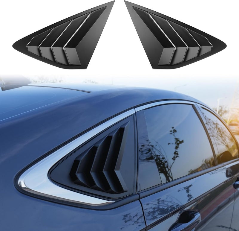 CKE Matt Black Rear Side Window Louvers for Honda Accord 2023-2024 - Image 1