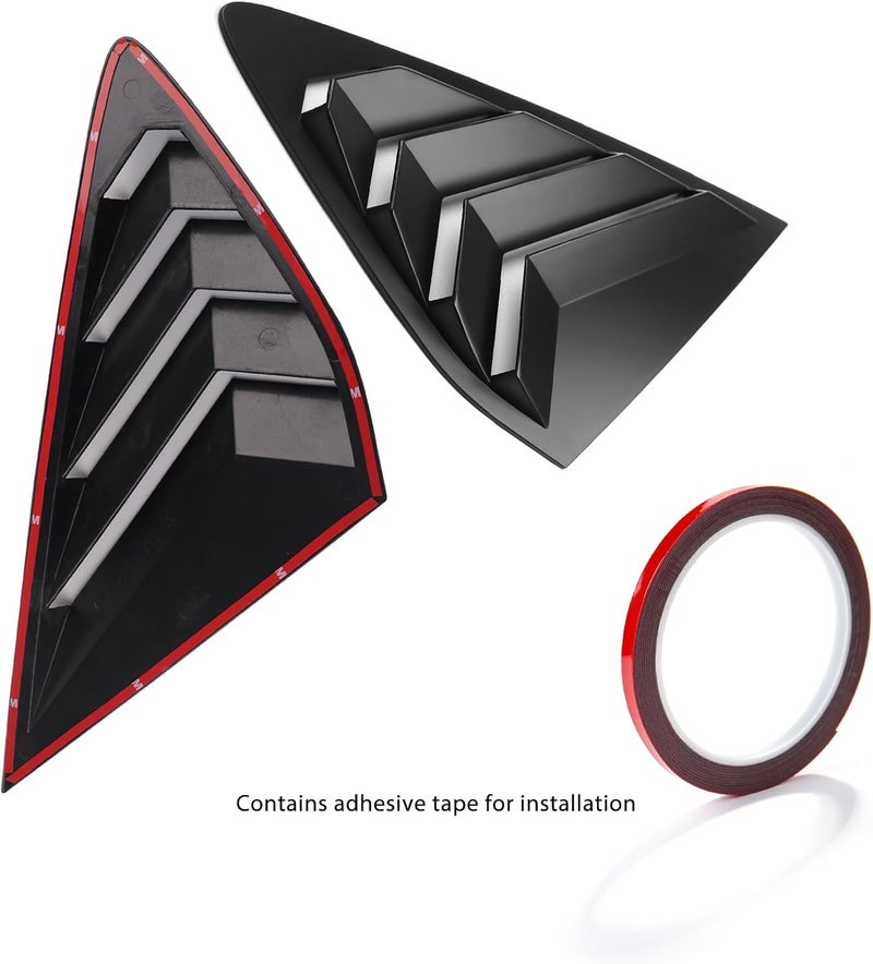 CKE Matt Black Rear Side Window Louvers for Honda Accord 2023-2024 - Image 2