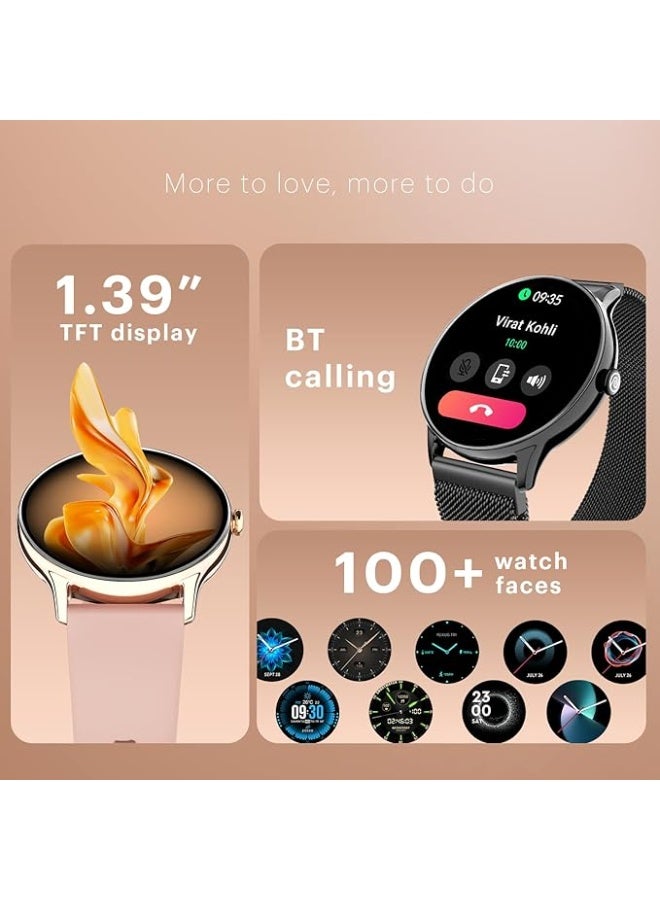 Noise Twist Go Smart Watch 1.39" Display, TruSyncᵀᴹ BT Calling, Glossy Metal Finish, 150+ Watch Faces, IP68, Sleep Tracking, 100+ Sports Modes, Smart Watch for Men and Women (Forest Green) - Image 2