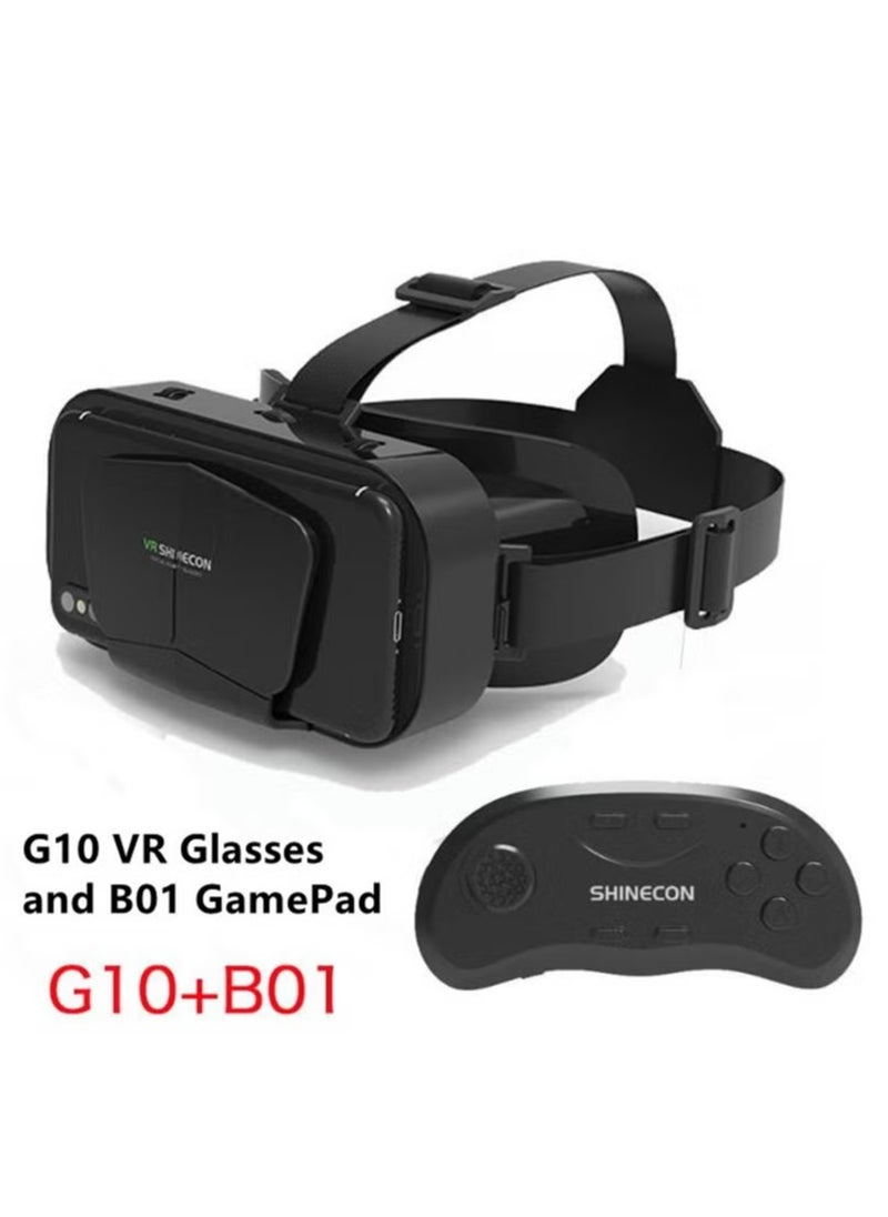 Generic Original G10 IMAX Giant Screen VR Glasses 3D Virtual Reality Box Google Cardboard Helmet for 4.7-7 Smartphone, Matching Joystick  - Image 2