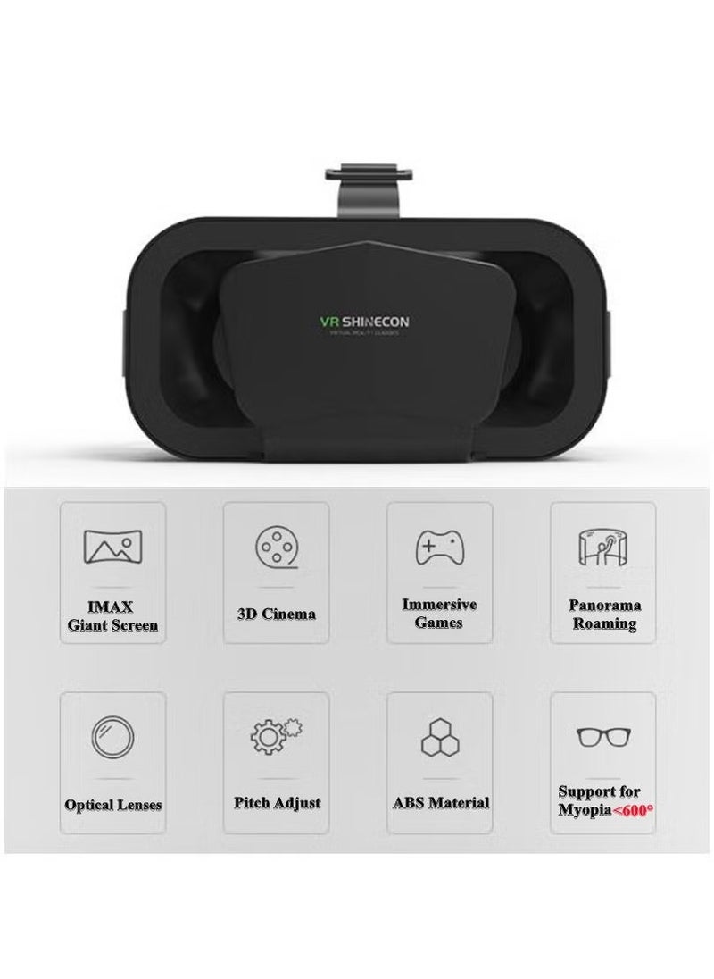 Generic - Original G10 IMAX Giant Screen VR Glasses 3D Virtual Reality Box Google Cardboard Helmet for 4.7-7 Smartphone, Matching Joystick - Image 1
