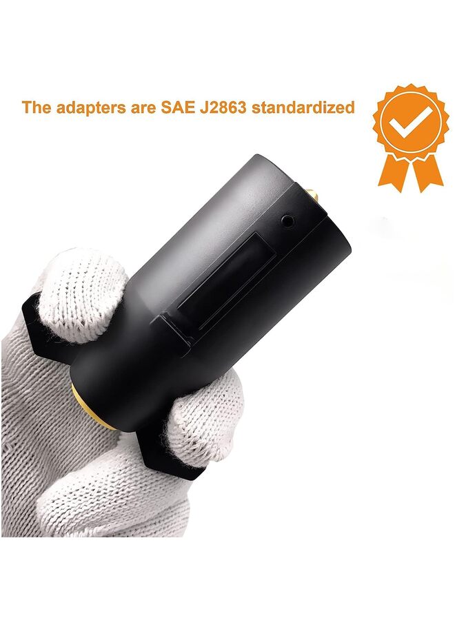 موصل توصيل بديل لمقبس مقطورة RV مكون من 7 دبابيس على جانب المقطورة، طرف ذكر دائري 7 اتجاهات، موصل تسخير أسلاك إضاءة مقطورة على طراز RV، قابس سحب مقطورة شديد التحمل لمقطورة قارب RV - Image 4