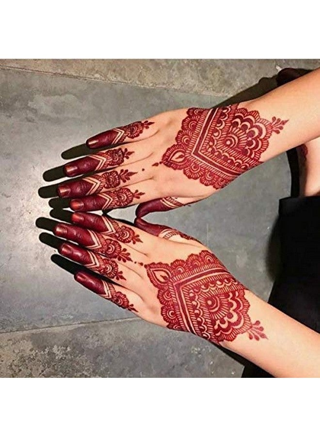 Amina Henna Instant Tatto Outline Mehendi Cone/No Chemicals Dyes Color Paste Cone (Red Pack Of 48 Cone) - Image 3
