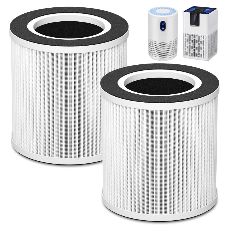 BD02LM05 Replacement Filter Compatible with MOOKA BD02L  M05 for VEWIOR BD02U for KOIOS BD02L for Tailulu D10 Air Purifier H13 HEPA Filter for MOOKA BD02L Replacement Filter 2 Pack
