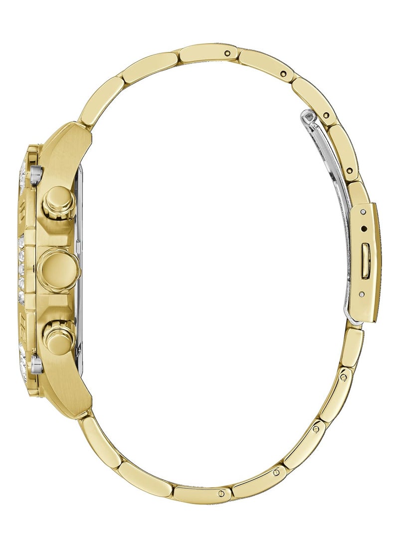 GUESS ساعة جيس تروفي للرجال 46 ملم كوارتز ذهبية بمادة PVD GW0390G2  - Image 5