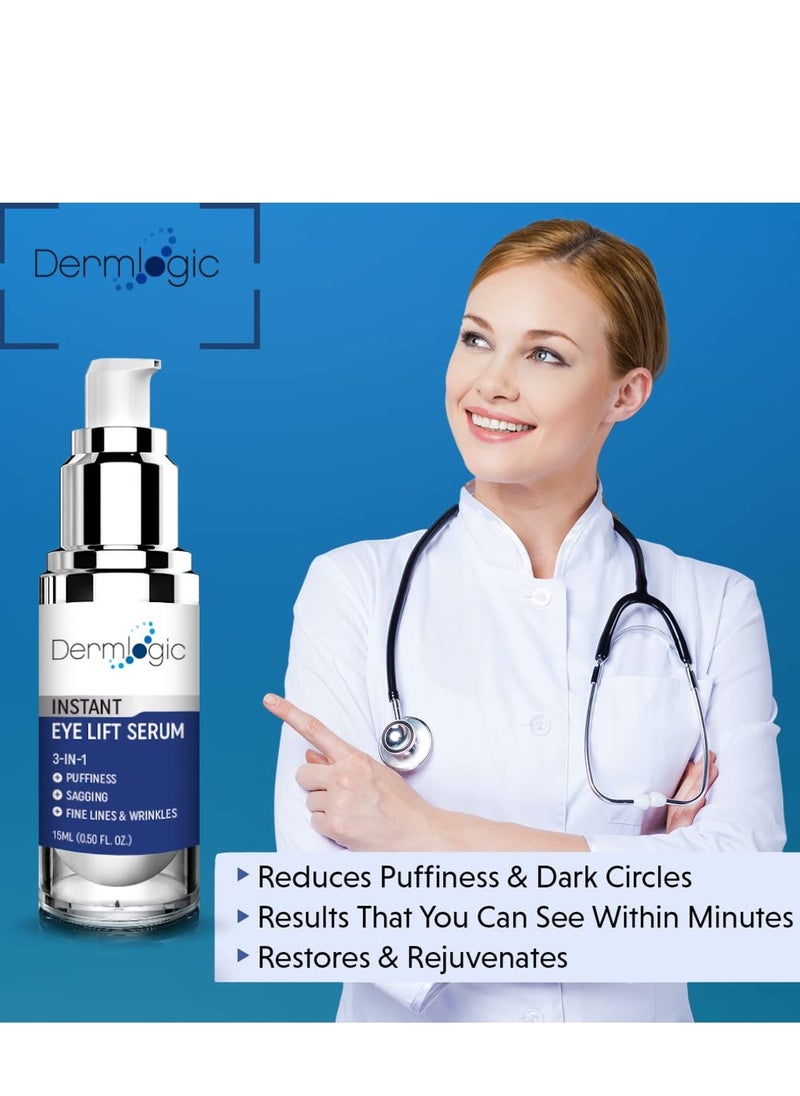 Dermlogic Under Eye Puffiness & Dark Circles Rapid Treatment- Instantly Reduces the Appearance of Puffy Eye Bags, Crow’s Feet, & Sagging Skin.  - Image 2