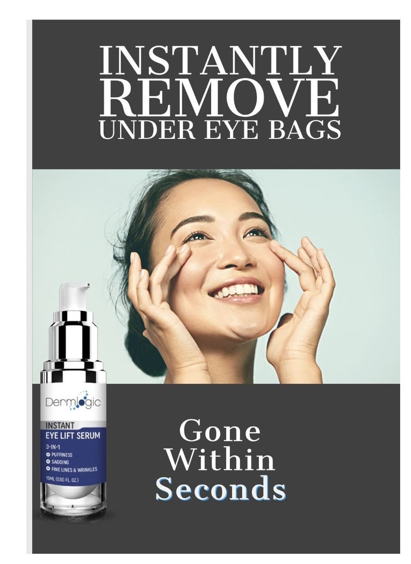Dermlogic Under Eye Puffiness & Dark Circles Rapid Treatment- Instantly Reduces the Appearance of Puffy Eye Bags, Crow’s Feet, & Sagging Skin.  - Image 5