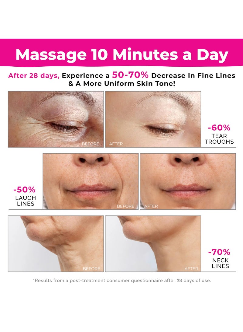 XiuWoo Face Neck Device Facial Massager, True Beauty Glow, Skin Care, Double Chin Reducer, Face Lift Device, Face Sculpting Tool, Gua Sha Facial Tools, 7-in-1 L-E-D Colors, White - Image 4